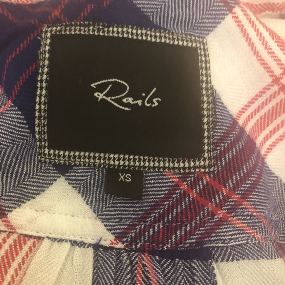 RAILS short sleeve flannel bottom Down, XS - Picture 3 of 3